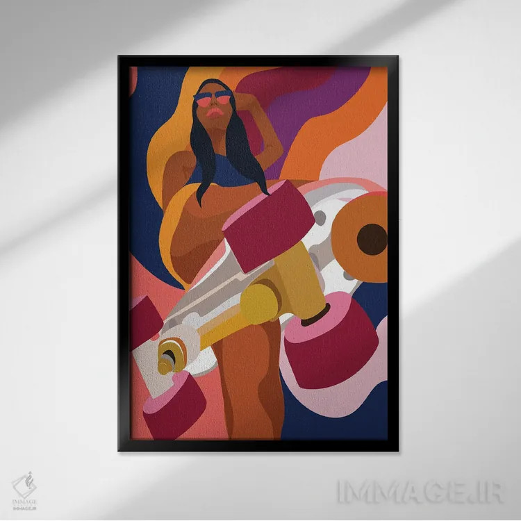 تابلو به راحتی تو را پشت سر میگذارم (تمثیلی) اثر برندی آدامز-پیفوس - نمای قابدار مشکی