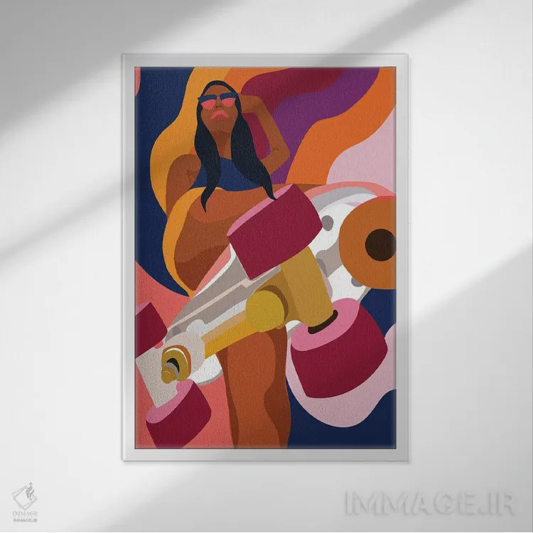 تابلو به راحتی تو را پشت سر میگذارم (تمثیلی) اثر برندی آدامز-پیفوس - نمای قابدار سفید