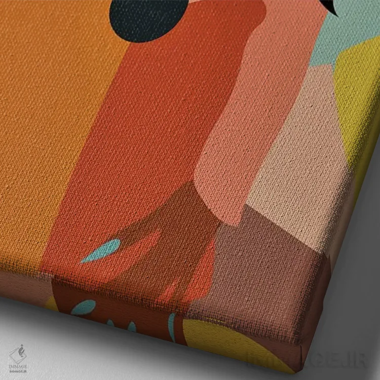 تابلو او برای شوخی نیامده (جدی و مصمم) اثر برندی آدامز-پیفوس - نمای نزدیک بافت بوم