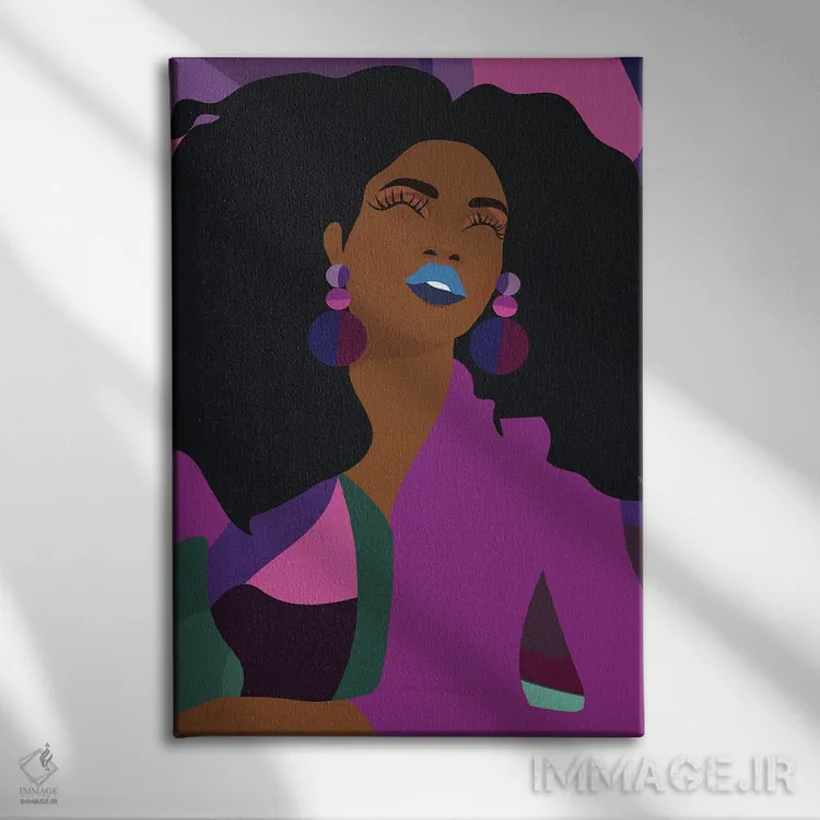 تابلو ترکیب بنفش اثر برندی آدامز-پیفوس - نمای روبهرو روی دیوار