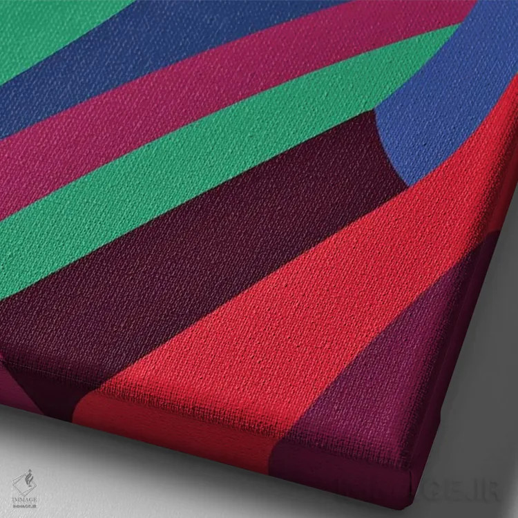 تابلو متعادل و مطمئن اثر برندی آدامز-پیفوس - نمای نزدیک بافت بوم