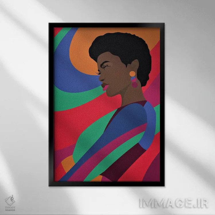 تابلو متعادل و مطمئن اثر برندی آدامز-پیفوس - نمای قابدار مشکی