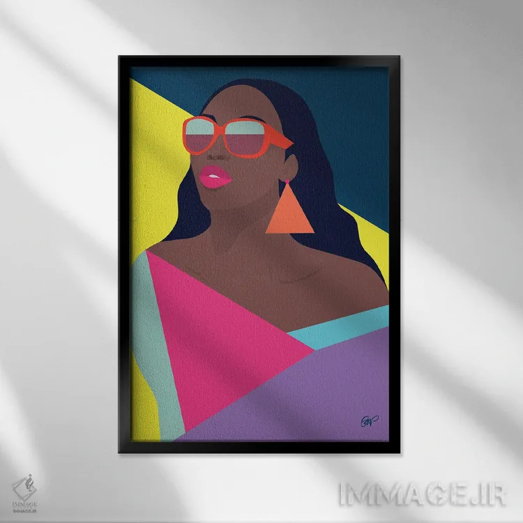 تابلو دیدگاه اثر برندی آدامز-پیفوس - نمای قابدار مشکی