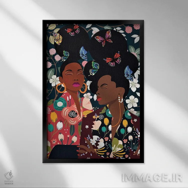 تابلو من و خواهرم اثر برندی آدامز-پیفوس - نمای قابدار مشکی