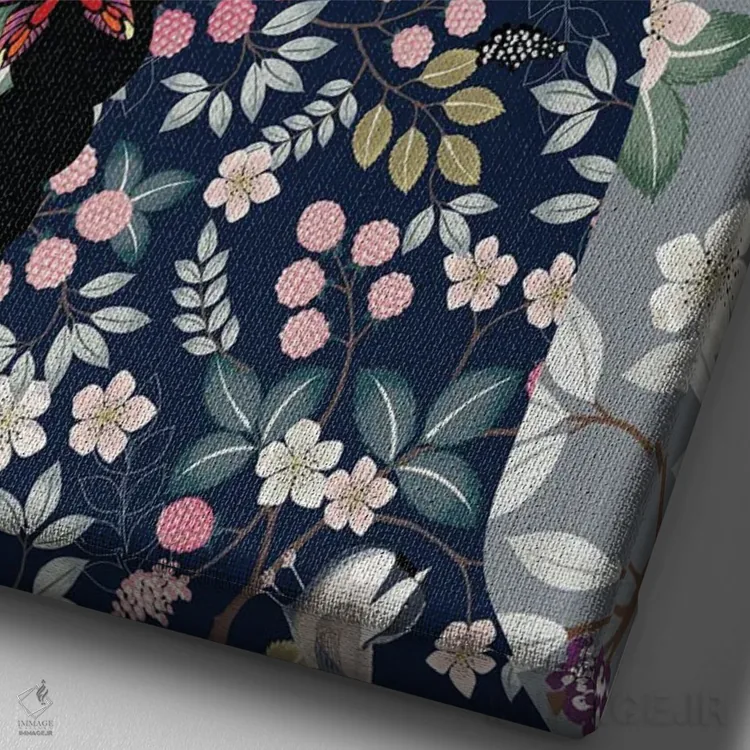 تابلو تفکرات در باغ ذن اثر برندی آدامز-پیفوس - نمای نزدیک بافت بوم