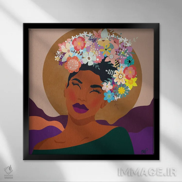 تابلو شکوفه زدن اثر برندی آدامز-پیفوس - نمای قابدار مشکی