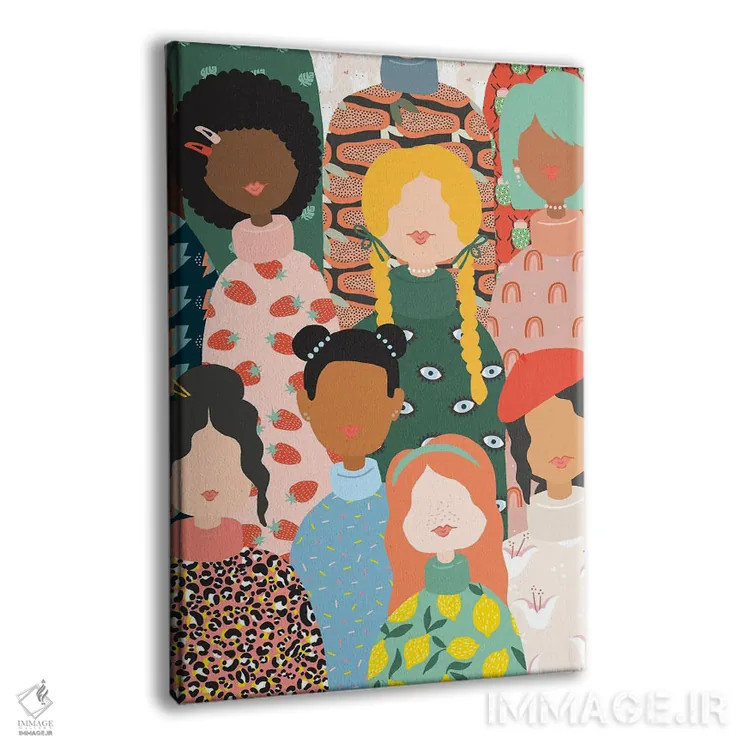 تابلو گروه زنان اثر استودیو بو (استودیوی هنری) - نمای پرسپکتیو محصول