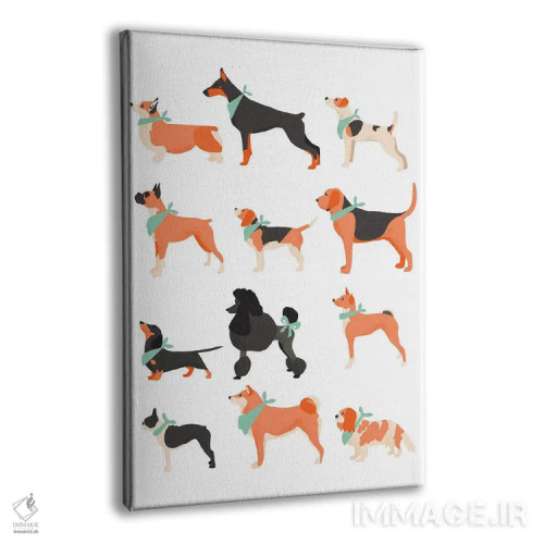 تابلو نمودار سگها اثر استودیو بو (استودیوی هنری) - نمای پرسپکتیو محصول