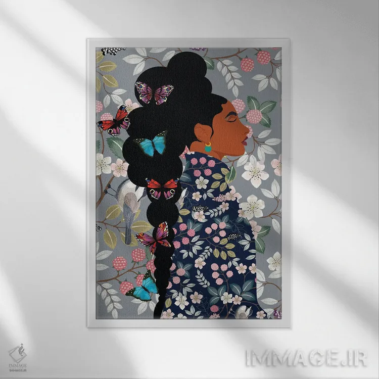 تابلو تفکرات در باغ ذن اثر برندی آدامز-پیفوس - نمای قابدار سفید