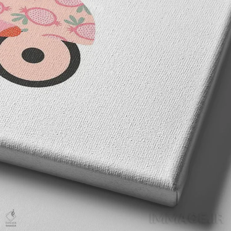 تابلو اسکوتر سگ اثر استودیو بو (استودیوی هنری) - نمای نزدیک بافت بوم