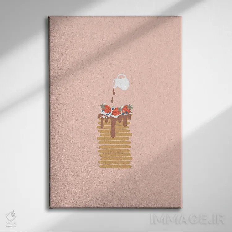 تابلو پنکیکها اثر استودیو بو (استودیوی هنری) - نمای روبهرو روی دیوار