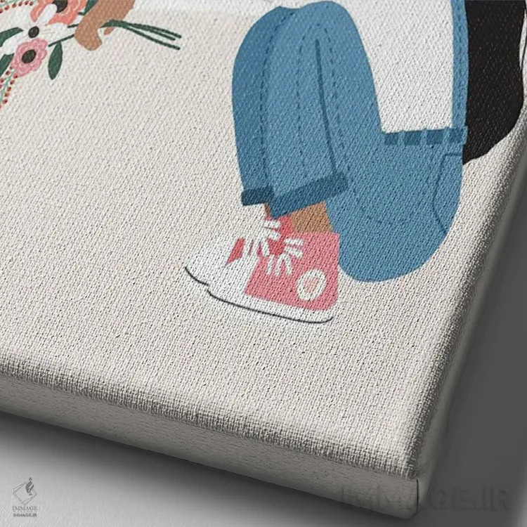 تابلو هماهنگی اثر استودیو بو (استودیوی هنری) - نمای نزدیک بافت بوم