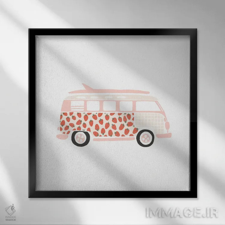 تابلو ون توتفرنگی اثر استودیو بو (استودیوی هنری) - نمای قابدار مشکی