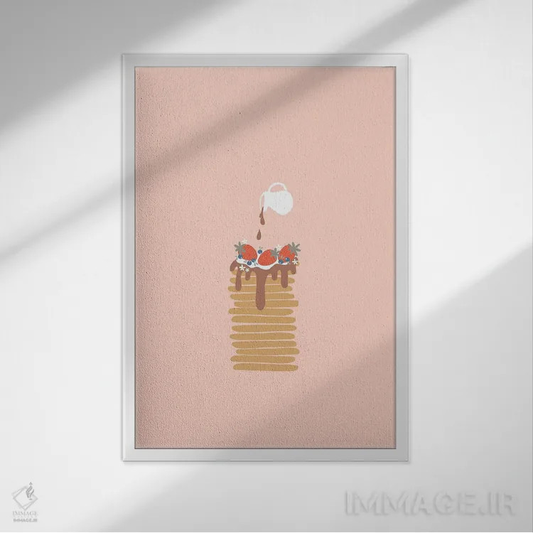 تابلو پنکیکها اثر استودیو بو (استودیوی هنری) - نمای قابدار سفید