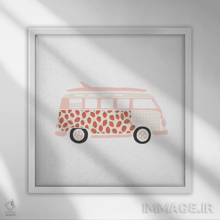 تابلو ون توتفرنگی اثر استودیو بو (استودیوی هنری) - نمای قابدار سفید