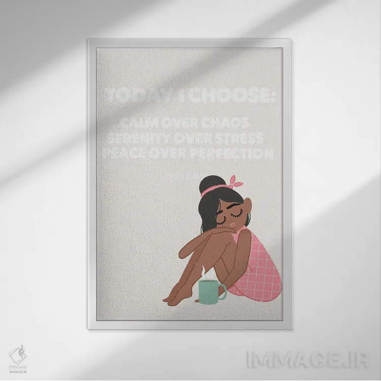 تابلو امروز انتخاب میکنم اثر استودیو بو (استودیوی هنری) - نمای قابدار سفید