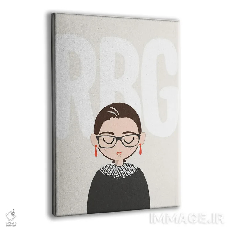 تابلو پرترهٔ RBG (روث بیدر گینزبرگ) اثر استودیو بو (استودیوی هنری) - نمای پرسپکتیو محصول