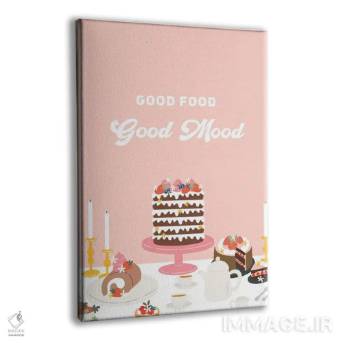 تابلو Good Mood,غذای خوب، حال خوب اثر استودیو بو (استودیوی هنری) - نمای پرسپکتیو محصول