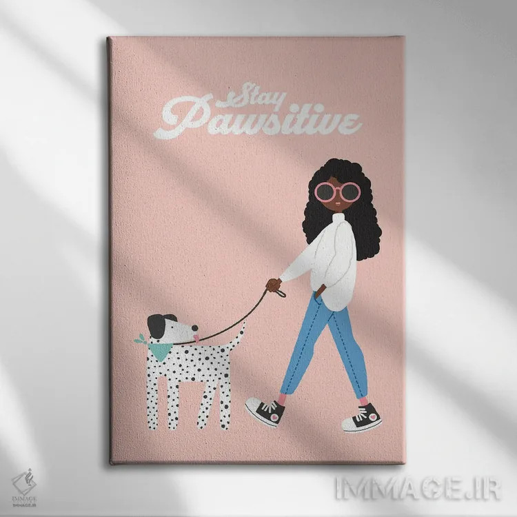 تابلو مثبت بمان (بازی با کلمه paw = پنجه) اثر استودیو بو (استودیوی هنری) - نمای روبهرو روی دیوار