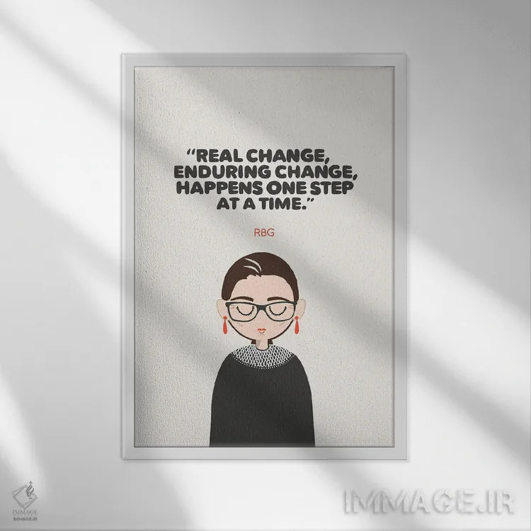 تابلو تغییر پایدار اثر استودیو بو (استودیوی هنری) - نمای قابدار سفید