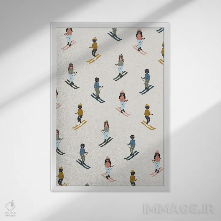 تابلو روز اسکی اثر استودیو بو (استودیوی هنری) - نمای قابدار سفید