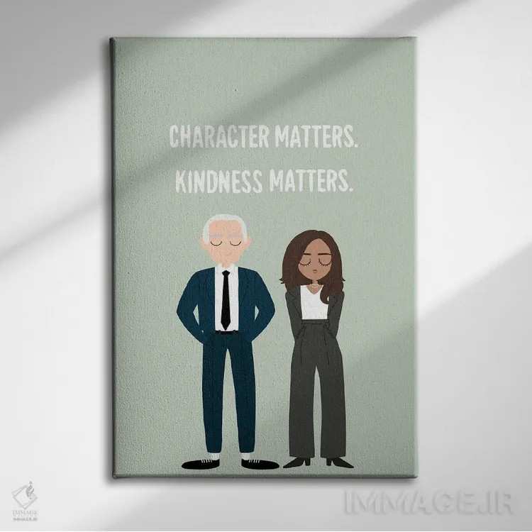 تابلو Kindness Matters,شخصیت مهم است، مهربانی مهم است اثر استودیو بو (استودیوی هنری) - نمای روبهرو روی دیوار