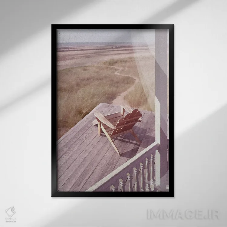 تابلو خانه در همپتونز (منطقه ساحلی آمریکا) اثر نوا بی - نمای قابدار مشکی