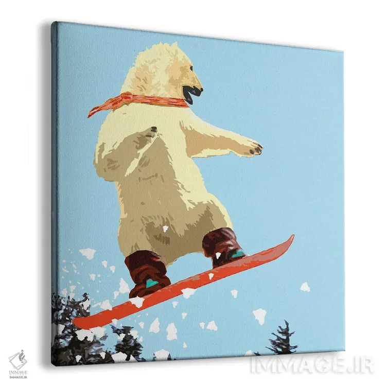 تابلو پرش خرس قطبی اثر نوا بی - نمای پرسپکتیو محصول