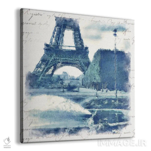 تابلو پاریس آبی I اثر نوا بی - نمای پرسپکتیو محصول