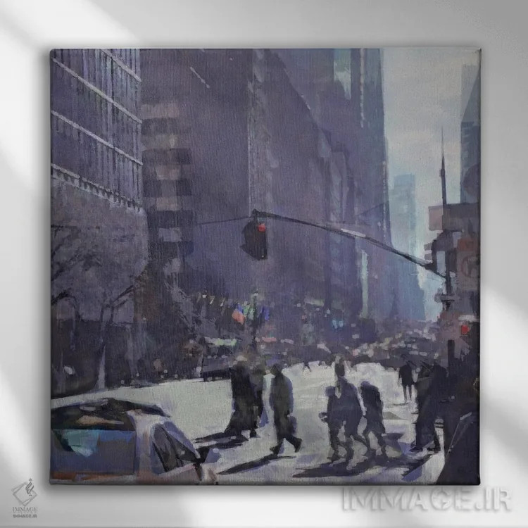 تابلو زاویههای نیویورک اثر نوا بی - نمای روبهرو روی دیوار