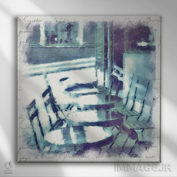 تابلو پاریس آبی III اثر نوا بی - نمای روبهرو روی دیوار
