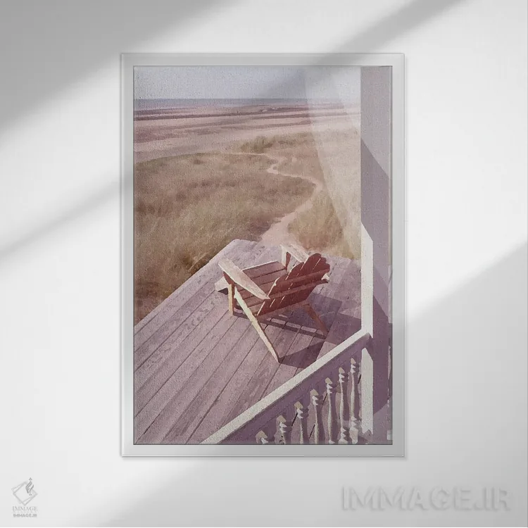 تابلو خانه در همپتونز (منطقه ساحلی آمریکا) اثر نوا بی - نمای قابدار سفید