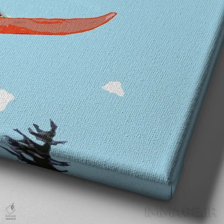 تابلو پرش خرس قطبی اثر نوا بی - نمای نزدیک بافت بوم