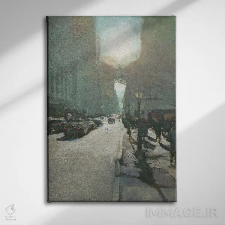 تابلو جنوب در خیابان پنجم اثر نوا بی - نمای روبهرو روی دیوار