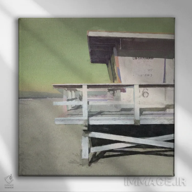 تابلو نجات در کالیفرنیا اثر نوا بی - نمای روبهرو روی دیوار