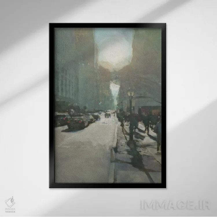 تابلو جنوب در خیابان پنجم اثر نوا بی - نمای قابدار مشکی