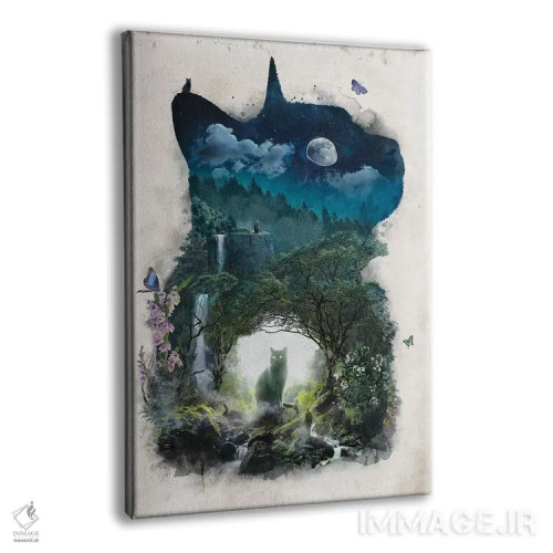 تابلو قلمرو گربهها اثر برت بیگرز - نمای پرسپکتیو محصول