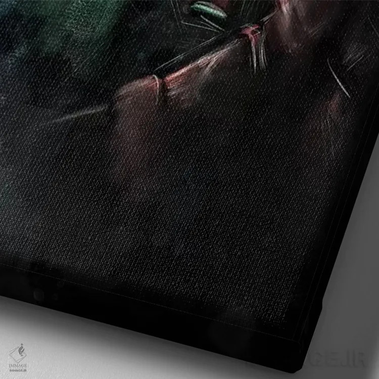 تابلو جنگجوی حماسی اثر برت بیگرز - نمای نزدیک بافت بوم