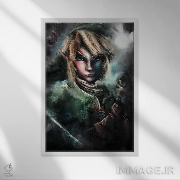 تابلو جنگجوی حماسی اثر برت بیگرز - نمای قابدار سفید