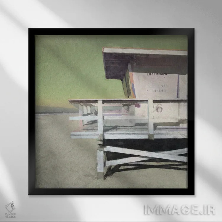 تابلو نجات در کالیفرنیا اثر نوا بی - نمای قابدار مشکی