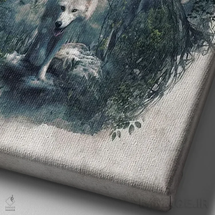 تابلو مراقب در باش اثر برت بیگرز - نمای نزدیک بافت بوم