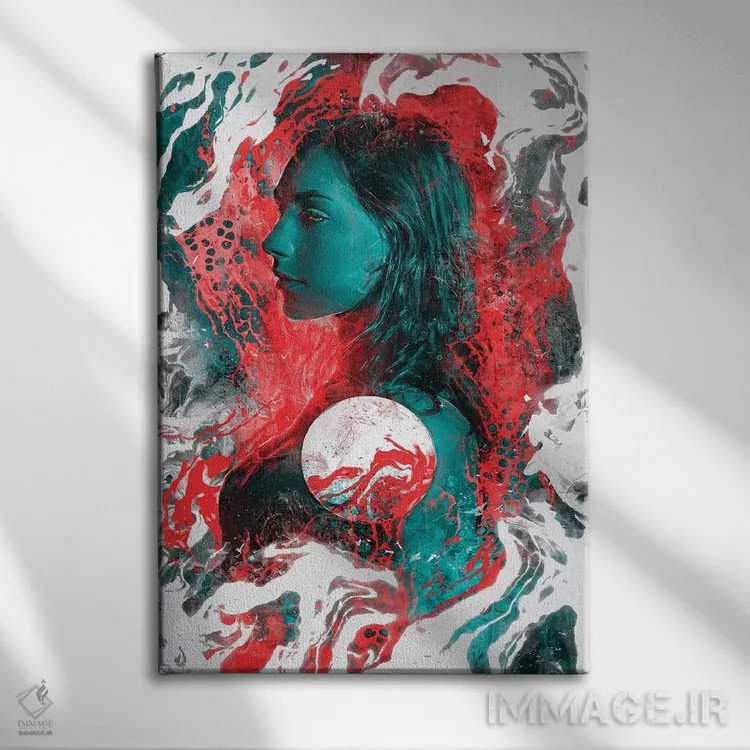 تابلو بانوی جاری اثر برت بیگرز - نمای روبهرو روی دیوار
