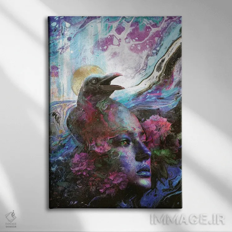 تابلو خاطرات کلاغ اثر برت بیگرز - نمای روبهرو روی دیوار