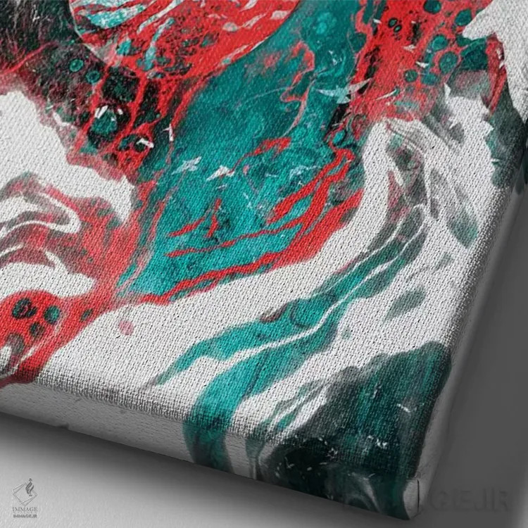 تابلو بانوی جاری اثر برت بیگرز - نمای نزدیک بافت بوم