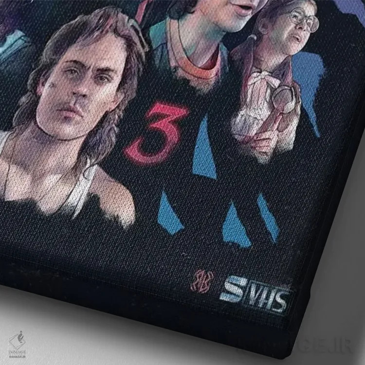 تابلو این هفته طولانی است اثر برت بیگرز - نمای نزدیک بافت بوم