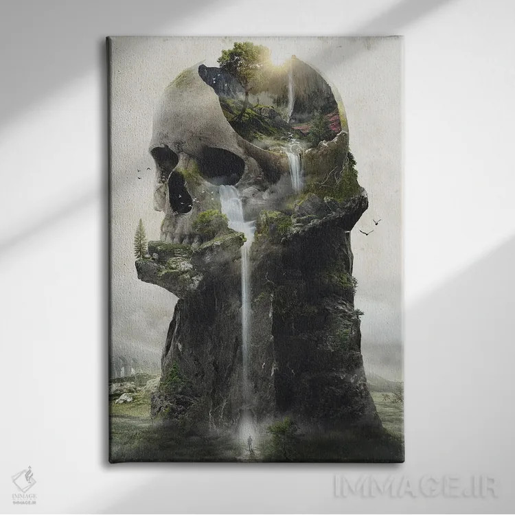 تابلو برج جمجمه اثر برت بیگرز - نمای روبهرو روی دیوار