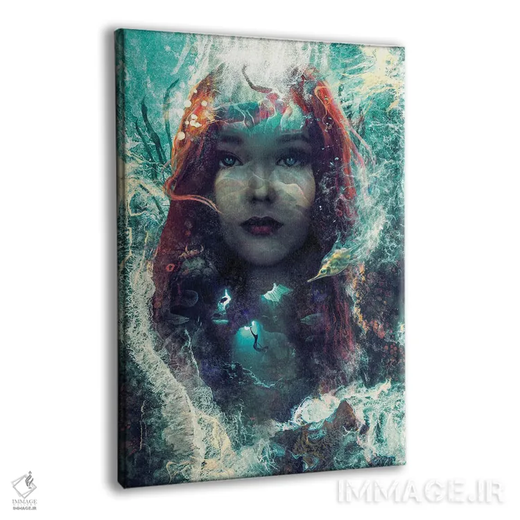 تابلو پری دریایی اثر برت بیگرز - نمای پرسپکتیو محصول