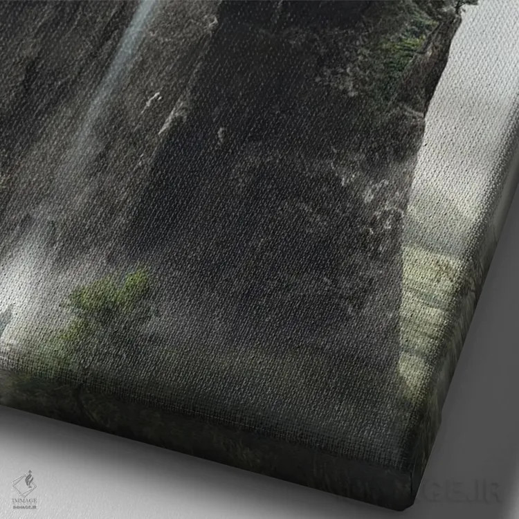 تابلو برج جمجمه اثر برت بیگرز - نمای نزدیک بافت بوم