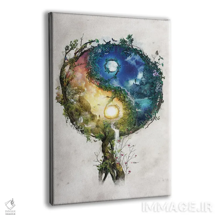 تابلو یین و یانگ دائو ته جینگ (مفاهیم فلسفی چینی) اثر برت بیگرز - نمای پرسپکتیو محصول