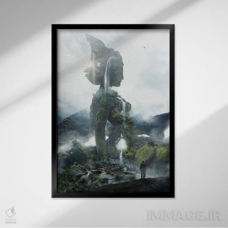 تابلو معبد فریا (الهه نورس) اثر برت بیگرز - نمای قابدار مشکی